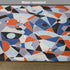 Ambesonne Set of 4 Mid Century Place Mats, Mosaic of Various Shapes and Colors, Washable Fabric, Blue Orange