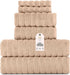 Classic Turkish Towels CTT Luxury 6 Piece Towel Set, 100% Turkish Cotton,