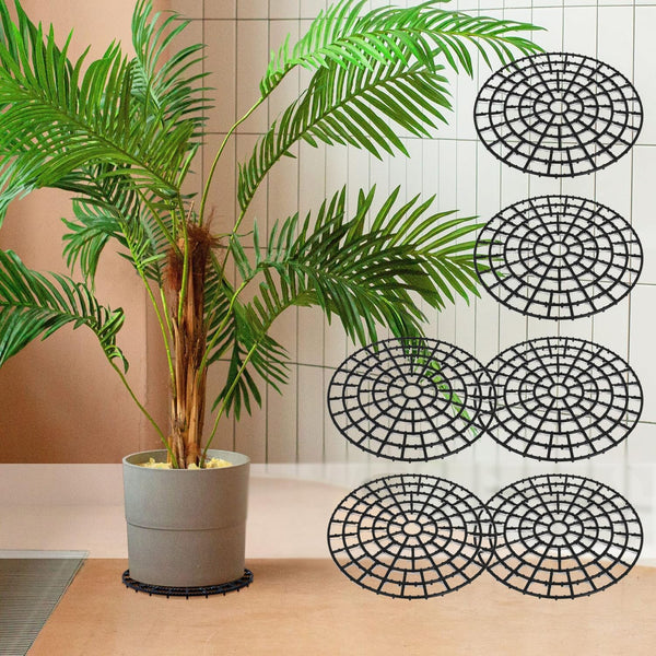WISHDIAM 6PCS Plant Riser, 12 inches Adjustable Heavy Plant Stand for Indoor, Outdoor, Airflow and Drainage