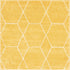 Unique Loom Trellis Frieze Collection Area Rug - Geometric (Yellow/ Ivory, 3' Square)