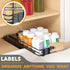 SpaceAid Pull Out Spice Rack Organizer for Cabinet, Heavy Duty Slide Out Seasoning Kitchen Organizer with Labels.