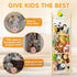 Hsenowi Stuffed Animal Storage Zoo Organizer Natural Pine Plushies Storage with Elastic Bands Vertical Wood Toy Holder