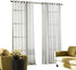 Curtainworks Soho Voile Sheer Grommet Curtain Panel, Winter White, 59 by 108"