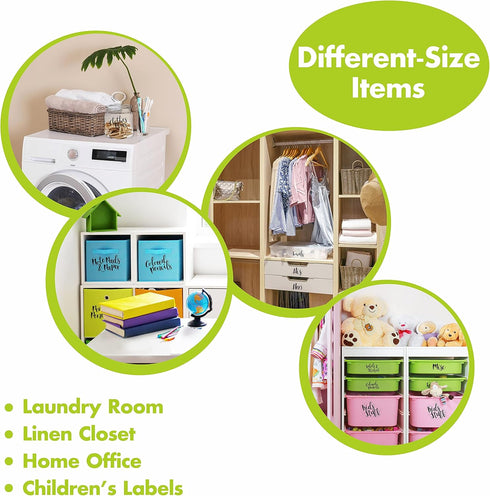 Hebayy 318 PCS Laundry Room & Linen Closet Organization Labels - Water/Oil Resistant Stickers for Home Office, Bathroom