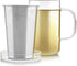 Teabloom Premium Borosilicate Glass Mug with Stainless Steel Loose Leaf Tea Infuser and Lid/Dish - 12 Ounces (350 mL) by Teabloom