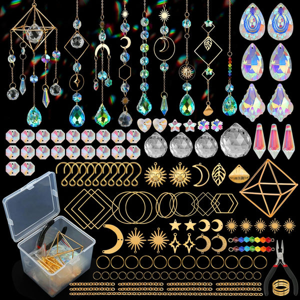DIY Suncatchers, 400 pcs Sun Catchers Making Supplies Kit Art and Crafts