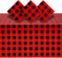 BLUE PANDA Buffalo Plaid Plastic Tablecloth, 3 Pack, 54 x 108 in Red & Black, Disposable Durable Decor for Lumberjack