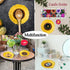 Sunflower Shaped Ceramic Spoon Rest, 2 PCS for Stove Top and Counter