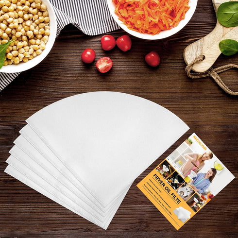 Fryer Oil Filter, 50pcs Cooking Oil Filter 10 inch Non-Woven Filter Cones for Kitchen Oil Filters