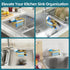 TAILI Sponge Holder for Kitchen Sink with Strong Suction Cup Removable, Rustproof Aluminum Sink Caddy for Sponge