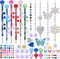 VICTLOV Crystal Suncatcher Making Kit, 340 Pieces with Beads, Snowflakes, Butterflies, Glass