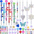 VICTLOV Crystal Suncatcher Making Kit, 340 Pieces with Beads, Snowflakes, Butterflies, Glass
