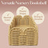 Set 2 Rattan Nursery Book Shelf, Woven Scalloped wall Shelves, Wicker Hanging Storage Basket, Baby Room Bookshelf, Wall