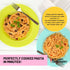 Microwave Pasta Cooker with Strainer Lid, Ready in 10 Minutes, No Mess, No Stick, for Up to 4 Servings