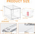Yieach 4 Pack Countertop,Cabinet,Bathroom,Pantry,Office Closet Large Stackable Storage Drawers,Clear Acrylic Drawer