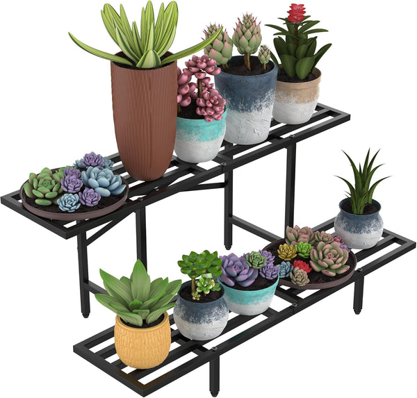 GIOTORENT 2 Tier Plant Stand Indoor, Narrow Plant Stand Outdoor, Display Rack
