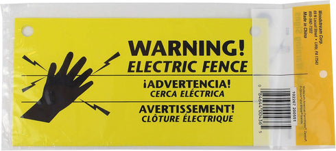 Zareba 680828 WS3 3-Pack Electric Fence Warning Signs