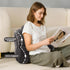 Amlie 17 inches Home Faux Fur Reading Pillow with Pocket for Sitting in Bed, Kids Backrest Bed Pillow with Washable