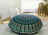 Popular Handicrafts Kp834 Large Hippie Mandala Floor Pillow Cover, 32" Blue Turquoise Round Bohemian Yoga Decor