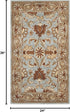 SAFAVIEH Heritage Collection Accent Rug - 2' x 3', Blue & Beige, Handmade Traditional Wool for High Traffic