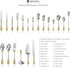 KEAWELL Luxurious 5.1-Inch Espresso Spoons Set - 6 Pieces - Mini Coffee Spoon, 18/10 Stainless Steel - Gorgeous Design with Exceptional Mirror Polished Finish (Gold Accent)