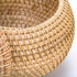 Round Rattan Basket Box with Lid, Small Handmade Woven Storage Basket for Home, Bathroom Decor Organizer