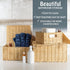 Milli's Product Set 3 Wicker Storage Baskets Hand Woven with Lids of (Large, Medium, Small) for Organizing Clothes