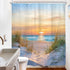 Riyidecor Beach Ocean Coastal Shower Curtain - 60Wx72H Inch Tropical Landscape Fabric Decor with 12 Pack Hooks