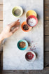 Now Designs Canyon Ceramic Pinch Bowl Set, Set of 6 Soy Sauce Dish, 2 oz