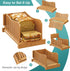 3 Bamboo Bread Slicer, Adjustable Bread Slicer Guide with Thickness Size, Foldable Compact Chopping Cutting Board