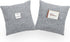 Super Soft Decorative Solid Color Square Cushion Cover with Pocket, Handmade Pillowcase, 2 Packs, 18 x 18 Inches (Dark