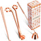Calary 3 in 1 Candle Care Kit, Wick Trimmer, Snuffer & Dipper Set in Rose Gold