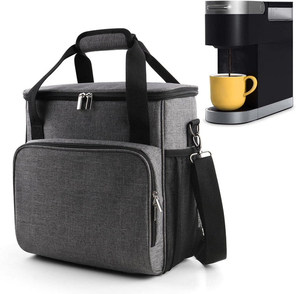 BAGLHER Coffee Maker Storage Bag, Waterproof Travel Carrying Organizer Case, Dustproof Tote Bag with Shoulder Strap