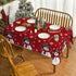 6084 Inch, Horaldaily Christmas Tablecloth Snowman Red Washable Table Cover for Party Picnic Dinner Decor