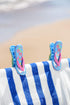 O2COOL Bocaclips - Beach Towel Clips for Chairs, 2 Count (Flip Flop Design)