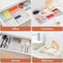 SMARTAKE 6 PCS Clear Plastic Drawer Organizers Set, Large Non-Slip Organizer Trays for Makeup, Office, Kitchen