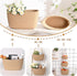 4 Hanging Storage Baskets, Over the Door Basket, Cotton Wall Baskets Storage, Hanging Door Basket with Hooks