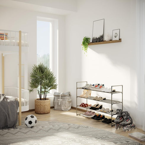 4-Tier Closet, 20 Home-Complete Shoe Rack - Shoe Organizer for Bathroom, Entryway - Shelf Holds Pairs Sneakers, Heels