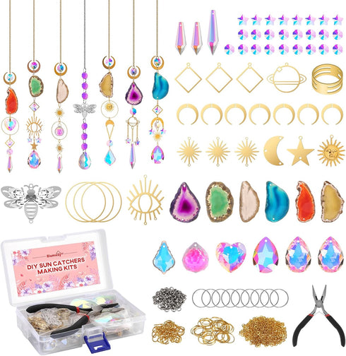 BlumWay 168 PCS DIY Sun Catchers Making Kits Craft for Adults,Crystal Suncatcher