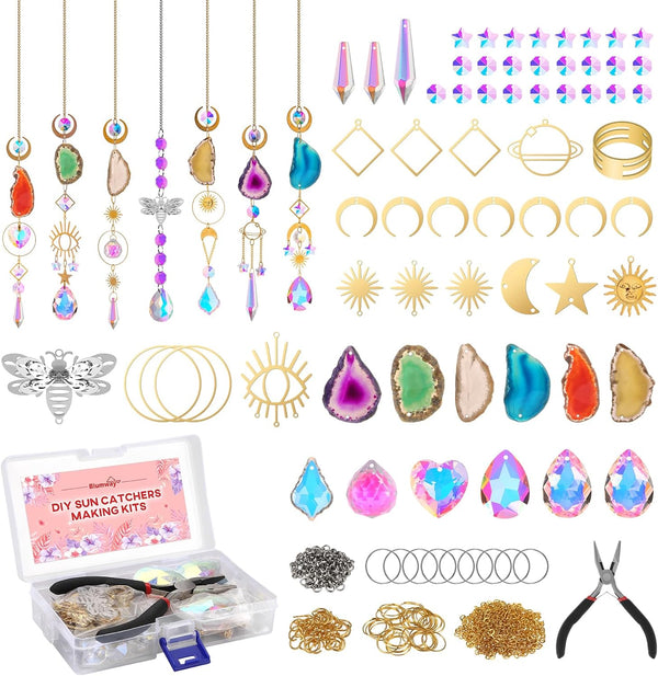 BlumWay 168 PCS DIY Sun Catchers Making Kits Craft for Adults,Crystal Suncatcher