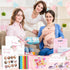 Honoson 279 Set 50 8 Mommy Mommys Pcs Pink Floral Baby Shower Games for Guest, Games Include Baby Shower, Guess