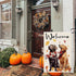 Welcome Fall Dog Garden Flag For Outside Thanksgiving Garden Flags 12x18 Double Sided Front Yard Small Flag Burlap Golden Retriever Labrador Outdoor Fall Decorations (Labrador Golden