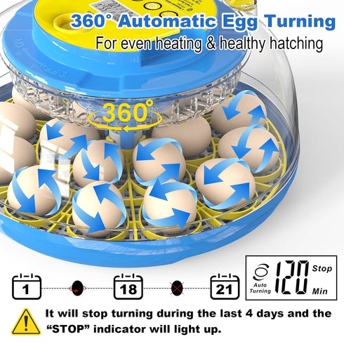 Eggs-18 Incubators for Hatching Egg Incubator with Automatic Egg Turning and Humidity Control, Incubadora de Huevos de