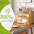 Countertop,Double Counter,Bamboo BMOSU Large Bread Box for Kitchen Layer Bread Box for Kitchen Wood Bread box Capacity