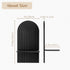 Set 2 Black Boho Candle Sconces Decor: of Wood Mid-Century Wall Candle Holder for Hallway Fireplace Bedroom - Arch Wall