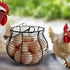 LINCOUNTRY. Countertop Farmhouse Wire Egg Baskets for Gathering Fresh Egg With Handle, Round Metal Chicken Egg