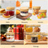 12 Pack 10oz TBWIND Glass Jars with Bamboo Lids, Spoons, Airtight Overnight Oats Containers, Salad & Yogurt Storage