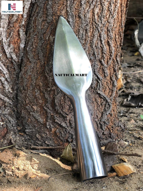 NauticalMart Reproduction Roman or Medieval Steel Spearpoint - 8" Long Hand Forged Viking Saga Iron Lozenge Spear Head