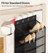 Soarine 12 Closet, 24 Tier Over the Door Shoe Organizer for Holds Pairs Hanging Shoe Rack for Door with Mesh Pockets