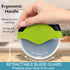 Green Pizza Cutter Wheel with Protective Blade Cover, Super Sharp Ergonomic Rubberized Grip, Stainless Steel